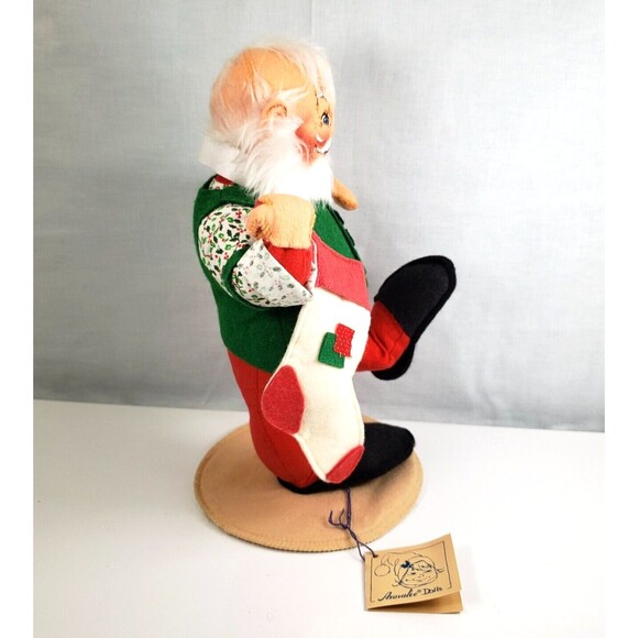Annalee Dolls 12" Santa w/Stocking 1990 Christmas 5486 - Picture 9 of 16
